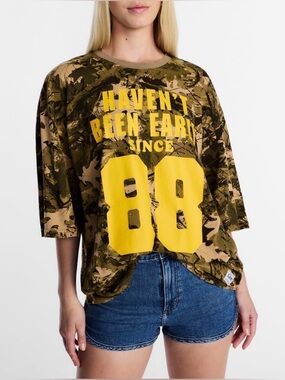 Kacey Lee Women’s Haven’t Been Boxy Camo Tee